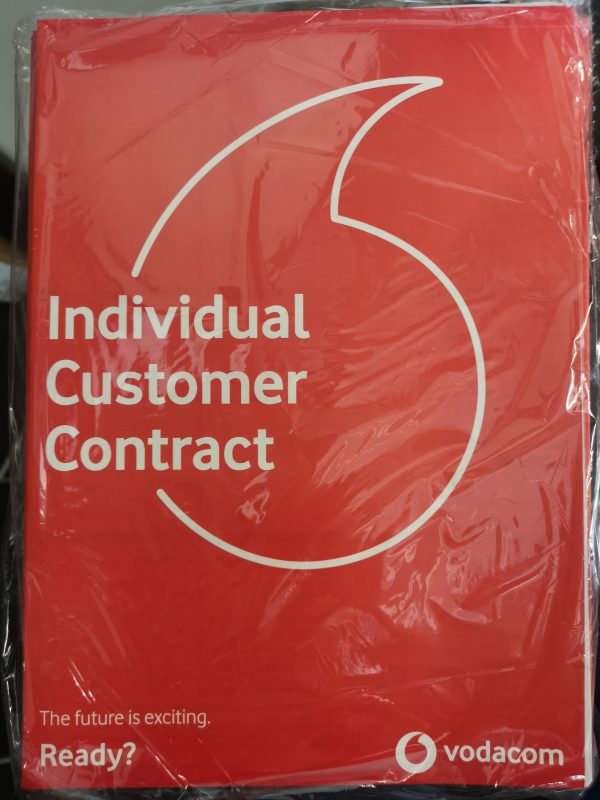 Vodacom Individual Customer Contract Booklet (Pack of 25)