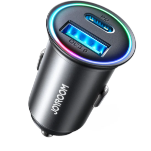 JOYROOM 60W USB-A + USB-C Metal Mini Car Charger