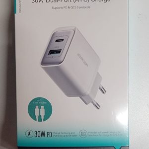 JOYROOM 30W Dual-Port (1A1C) Charger with USB-C to Lightning Cable